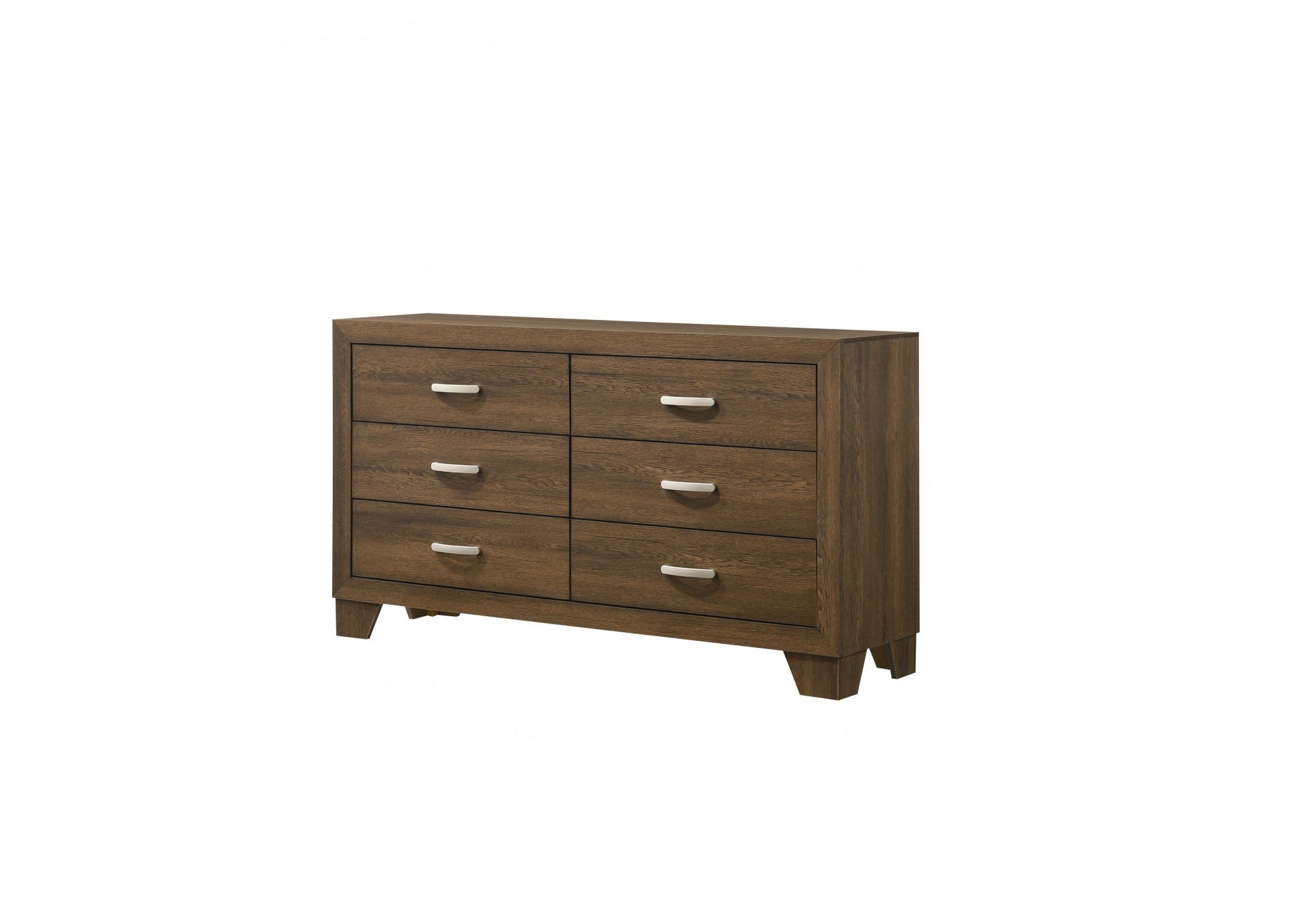 59" Brown Solid and Manufactured Wood Six Drawer Double Dresser-2