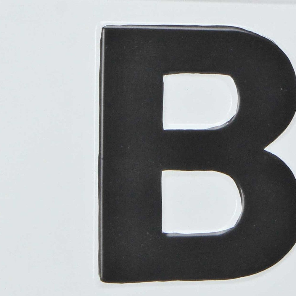 8" X 25" White and Black Handcrafted Bar Metal Wall Decor-4