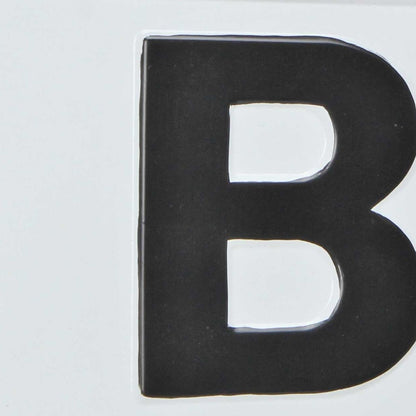 8" X 25" White and Black Handcrafted Bar Metal Wall Decor-4