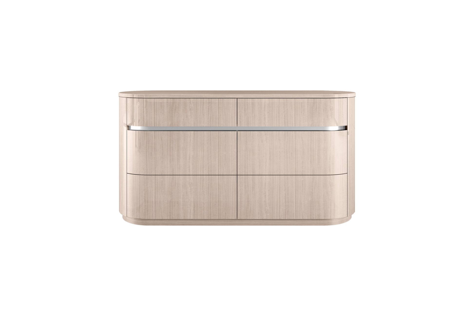 64" Beige Six Drawer Double Dresser-1