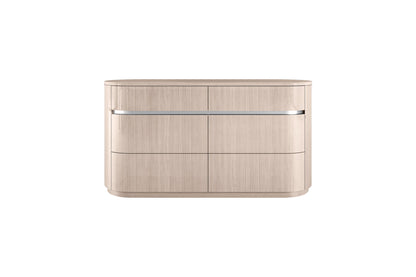 64" Beige Six Drawer Double Dresser-1
