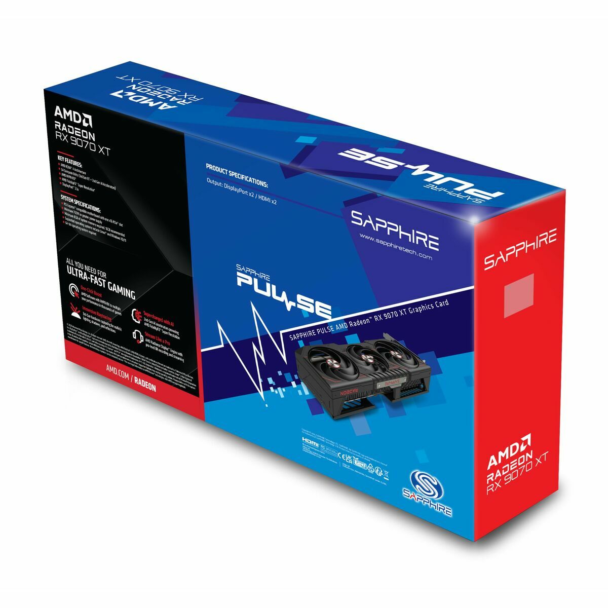 Graphics card Sapphire 11348-03-20G radeon rx 9070 xt 16 GB GDDR6-11