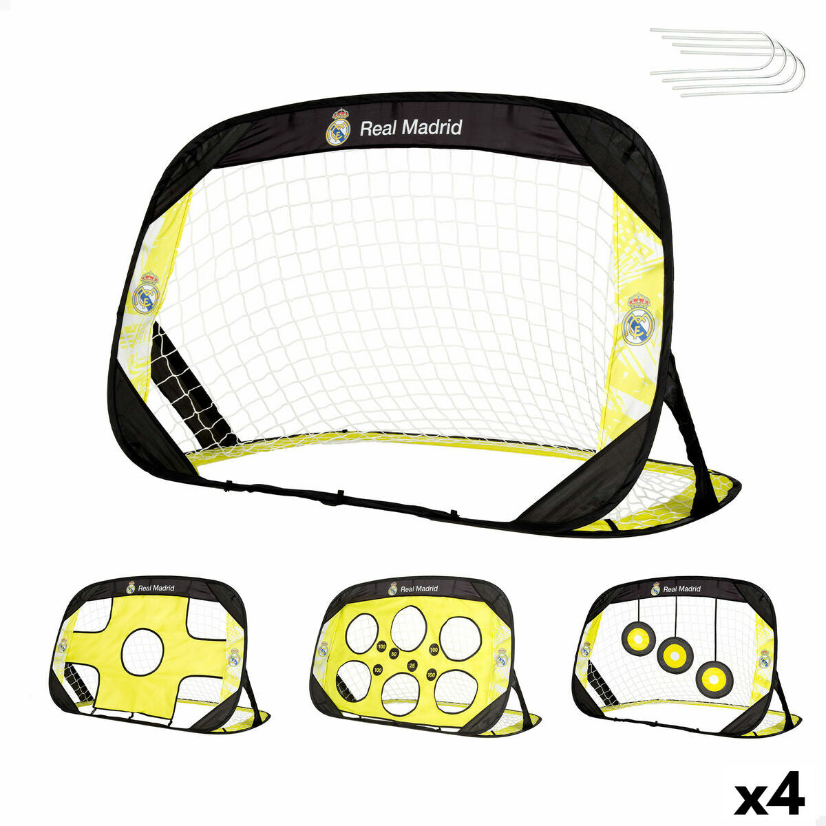 Football Goal Real Madrid C.F. 120 x 80 x 80 cm (4 Units)-0