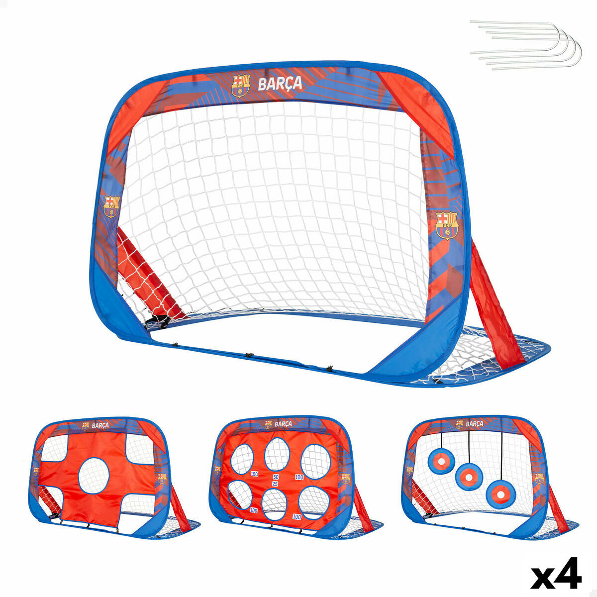 Football Goal F.C. Barcelona 120 x 80 x 80 cm (4 Units)-0