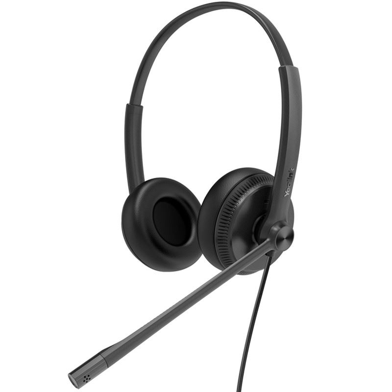 Yealink YHS34 DUAL sluchátka / náhlavní souprava Sluchátka s mikrofonem Kabel Přes hlavu Kancelář / call centrum Černá (YHS34 Dual)-0