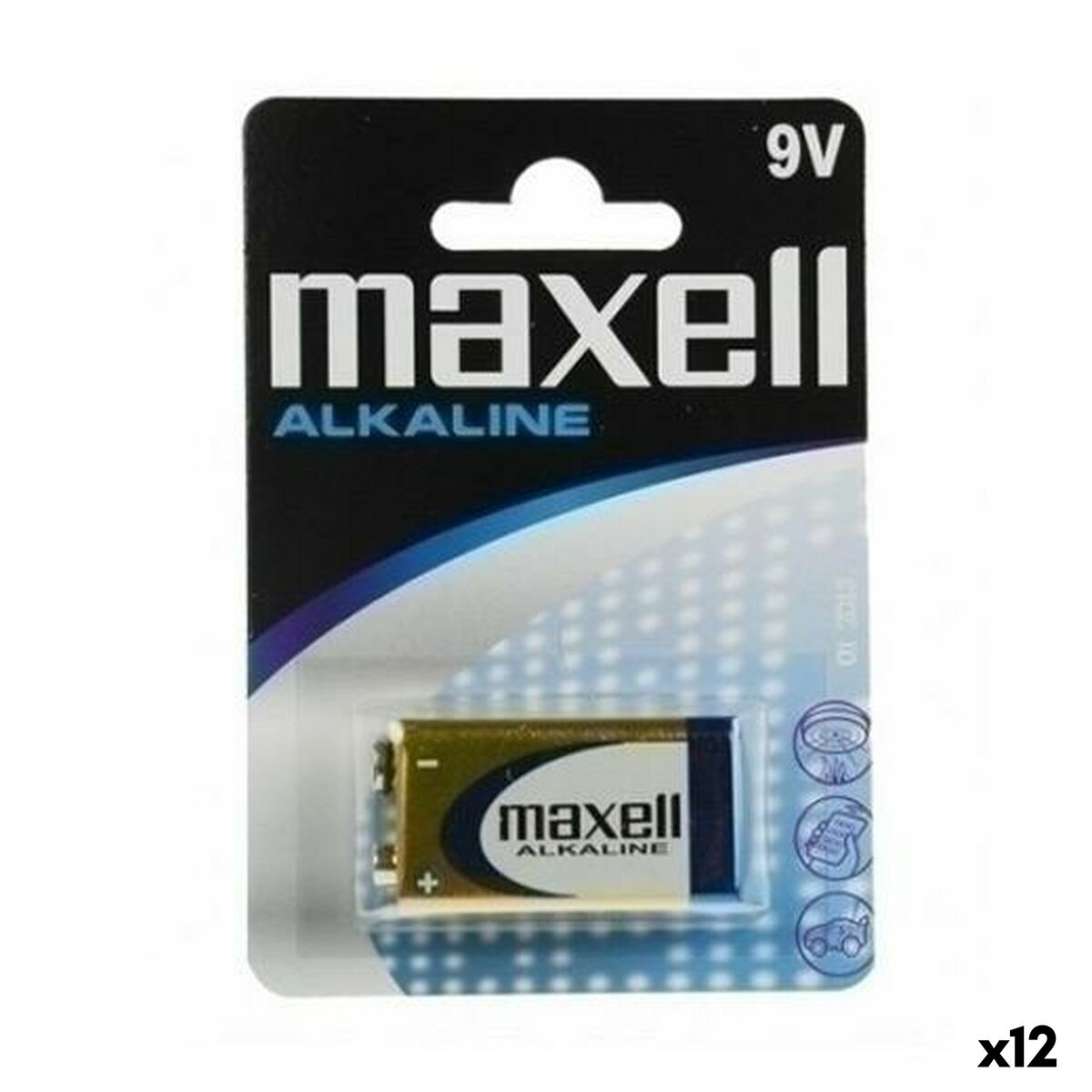 Alkaline Battery Maxell 9 V 6LR61 (12 Units)-0