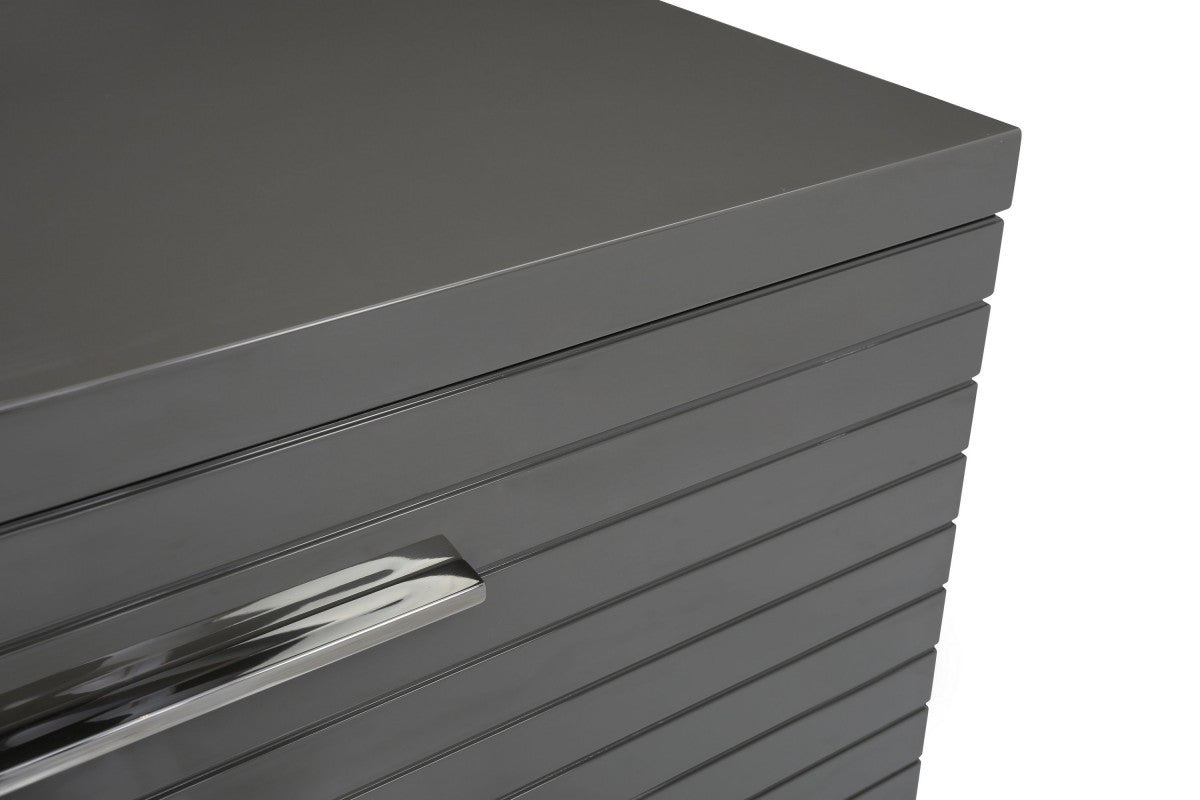 59" Grey Solid And Manufactured Wood Six Drawer Dresser-3