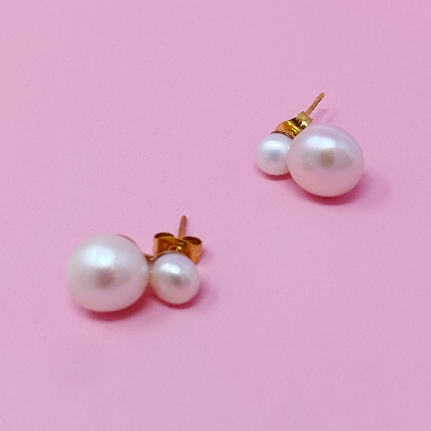 Classic Double Pearl Earrings-1