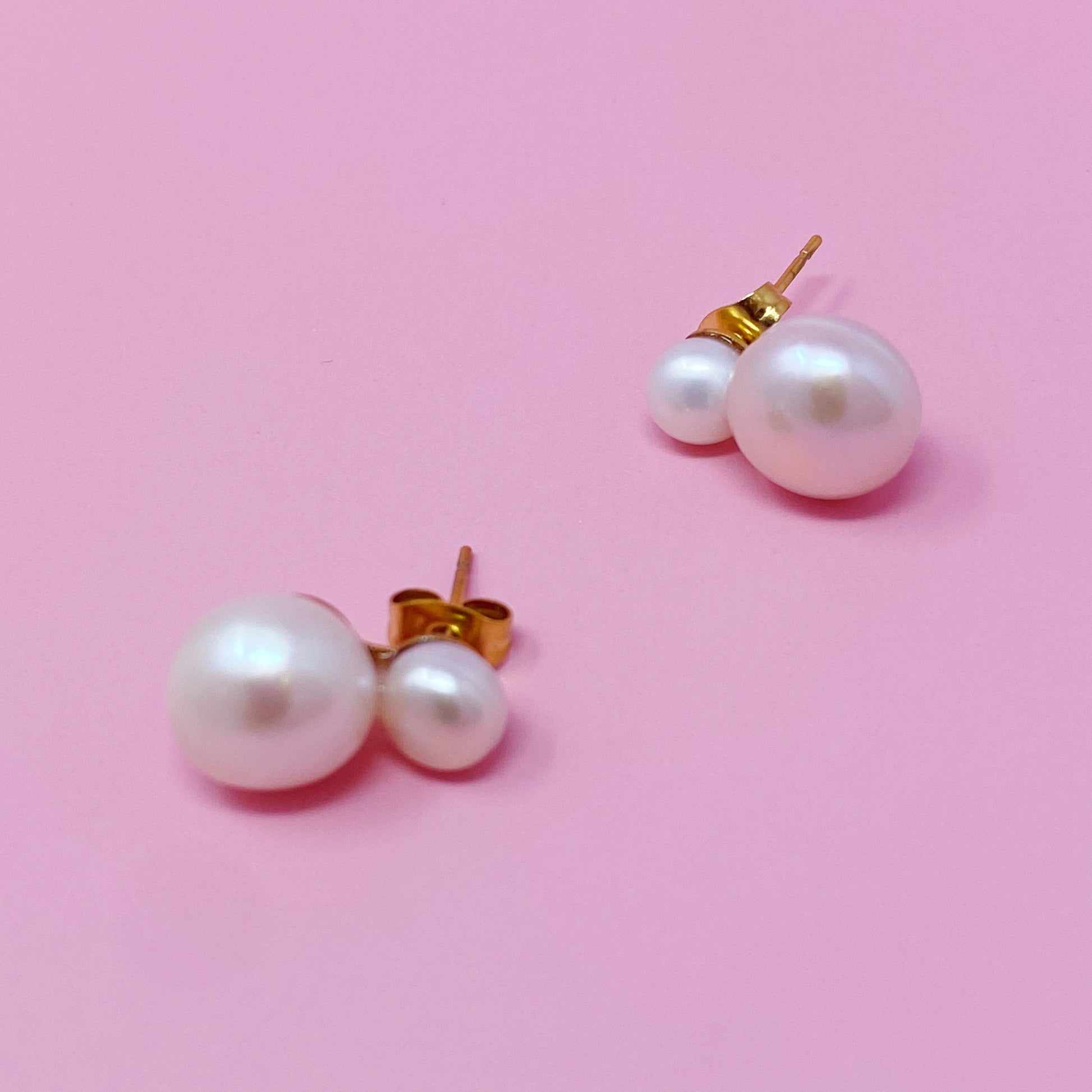 Classic Double Pearl Earrings-1
