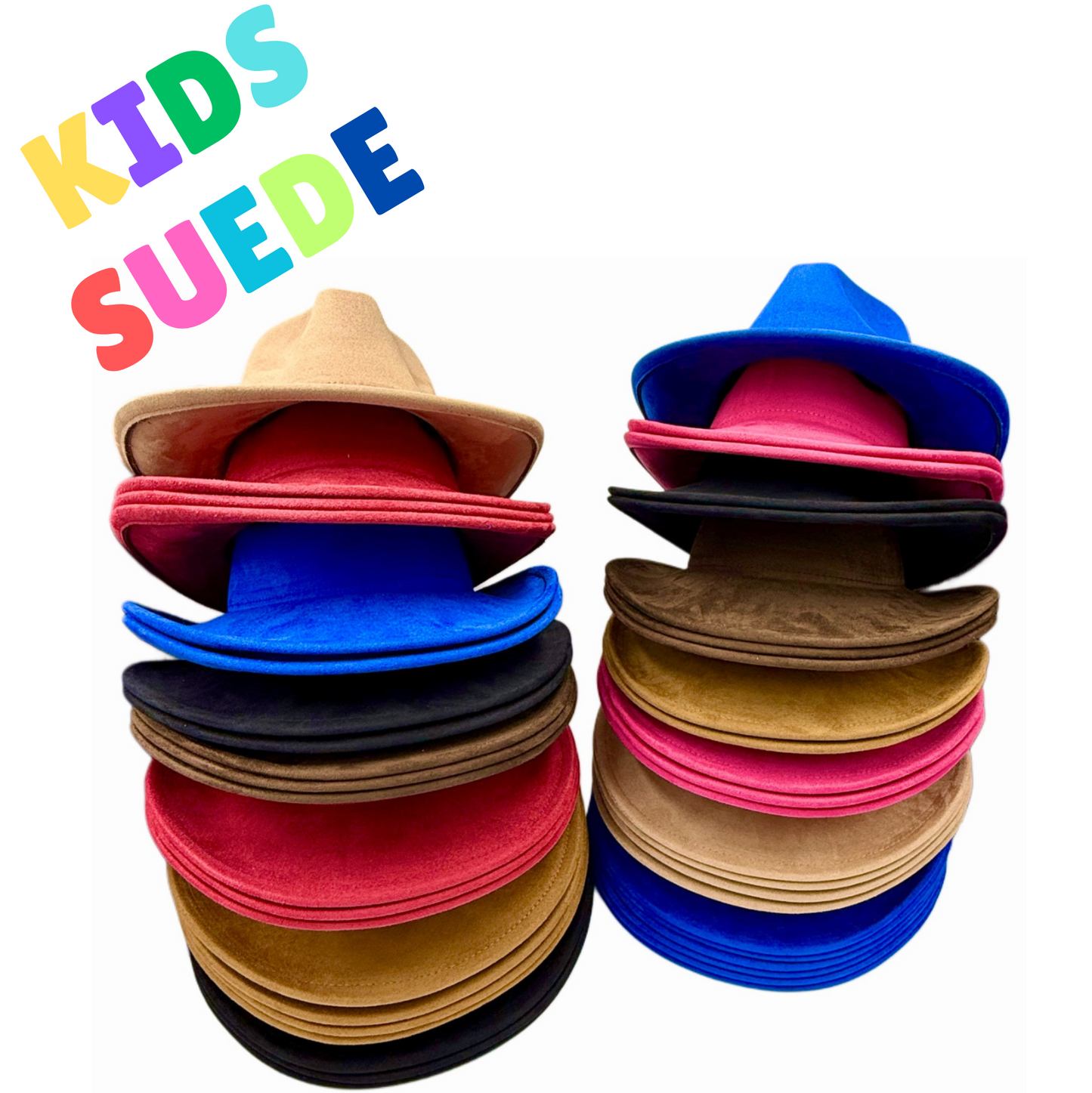 Kids Vegan suede cowboy style Hat-1