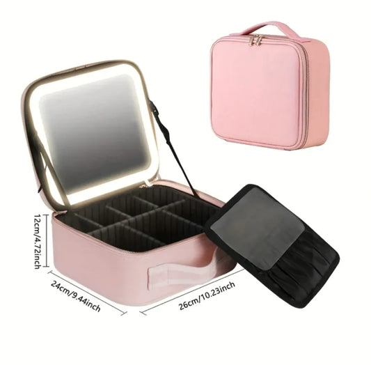 Deluxe PU Leather Cosmetic Travel Case
