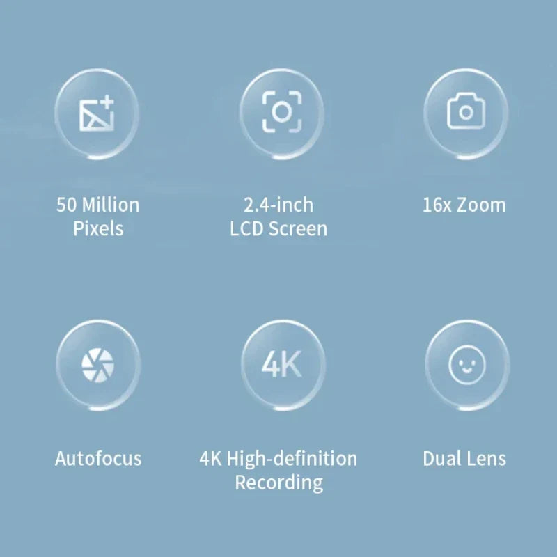 50MP 4K Digital Camera HD Selfie Travel Camera-2