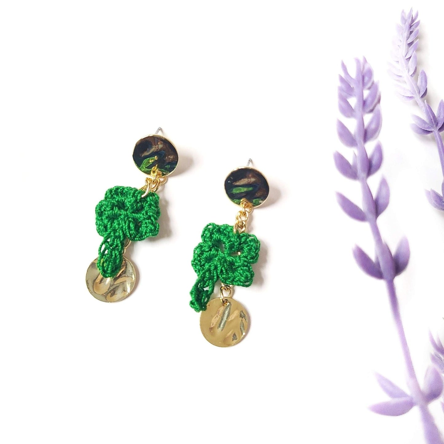 4 Leaf Clover Dangle Earrings-0