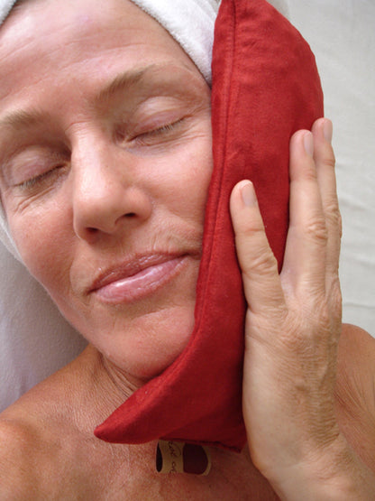 Hot Cherry Eye Pillow in Plush Red Ultra-Suede-3