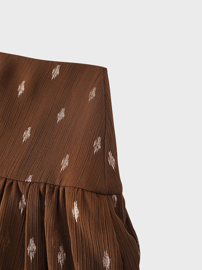 Chiffon Layered Skirt-Gold Brushed-4