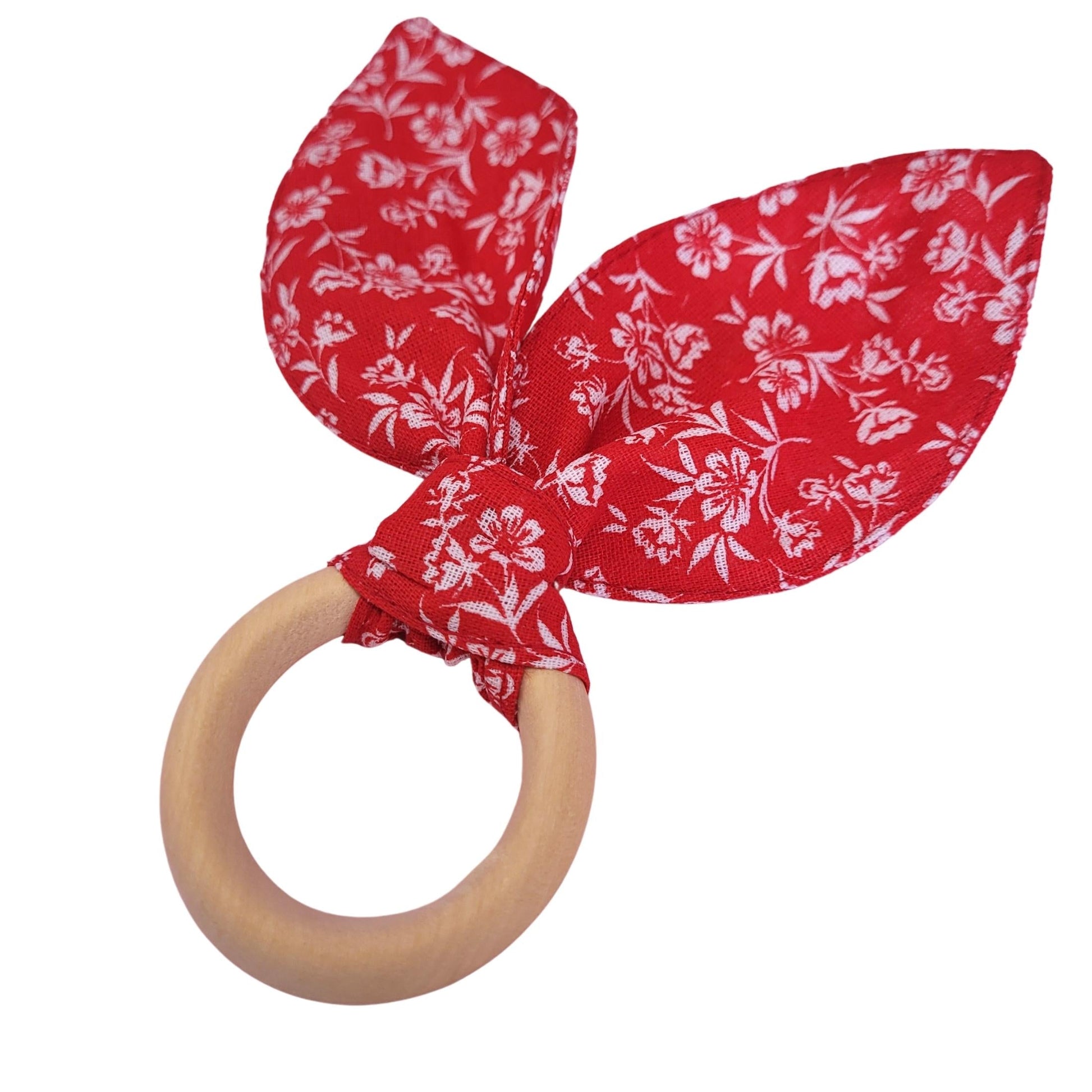 Maison Charlo | Easter Set of 4 Floral Red Rose Lilac Bunny Ears Napkin Rings | Dining Table Decor-5