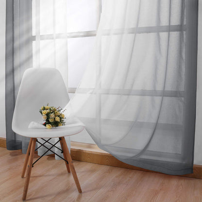 DWCN Ombre Sheer Curtains, Set of 2 Panels-4