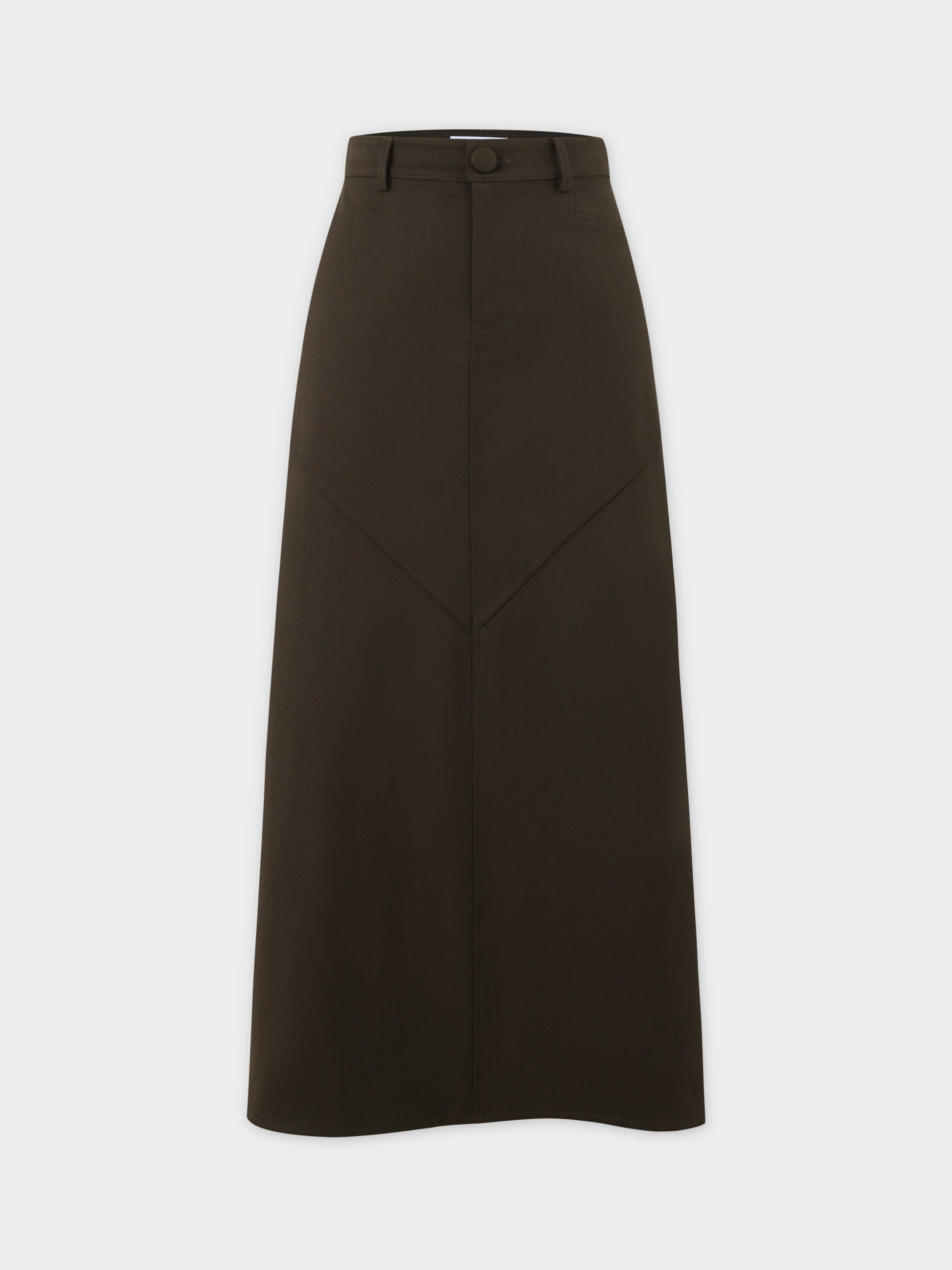 Deep V Skirt-Olive Green-1