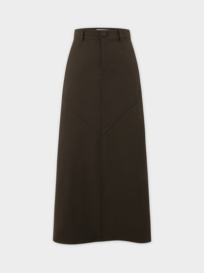 Deep V Skirt-Olive Green-1