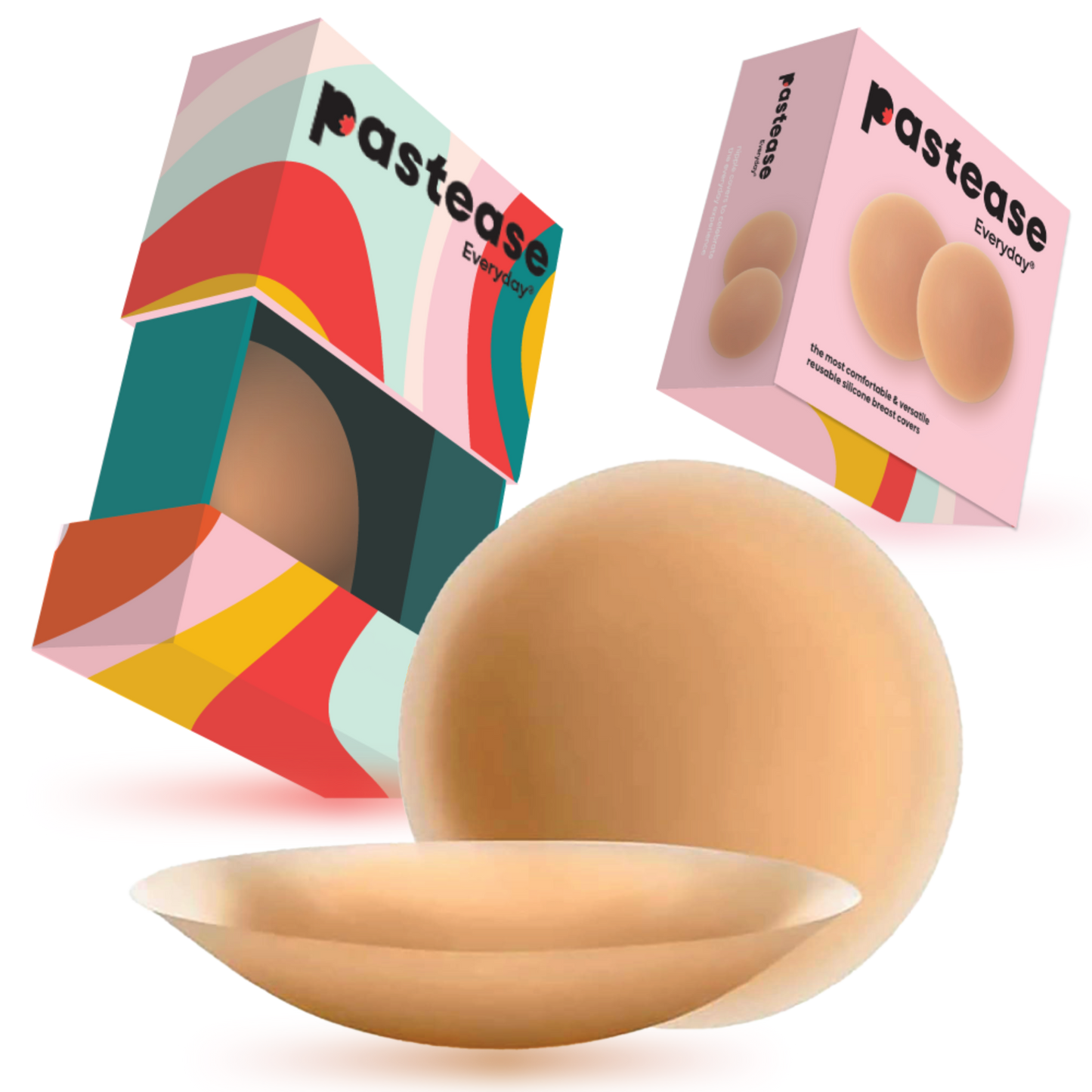 5-Pack: Pastease Everyday® Nipple Cover Sticky Adhesive Silicone Nipple Pasties Reusable Pasty Breast Covers for Women with Travel Box-6