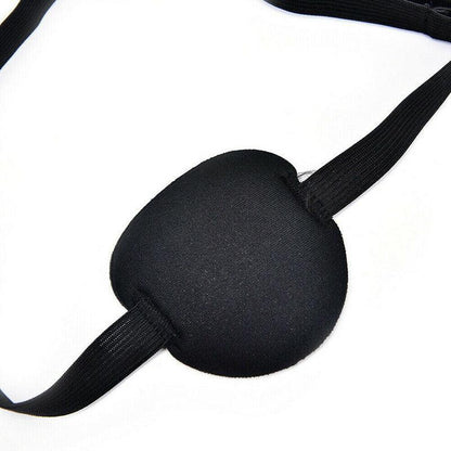 1/2/3/4/5Pcs Adjustable Strap Eye Patch Soft Concave Design Washable Black Cover-4