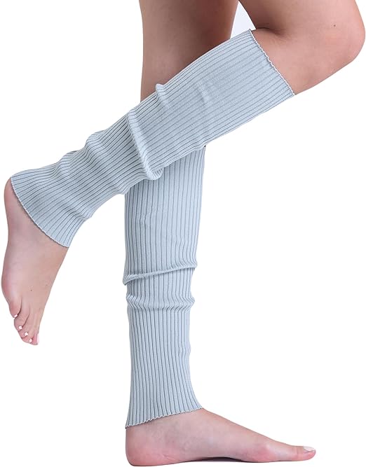 1 Pair Women's Knitted Leg Warmers for Cold Weather 21 Inches Long-3