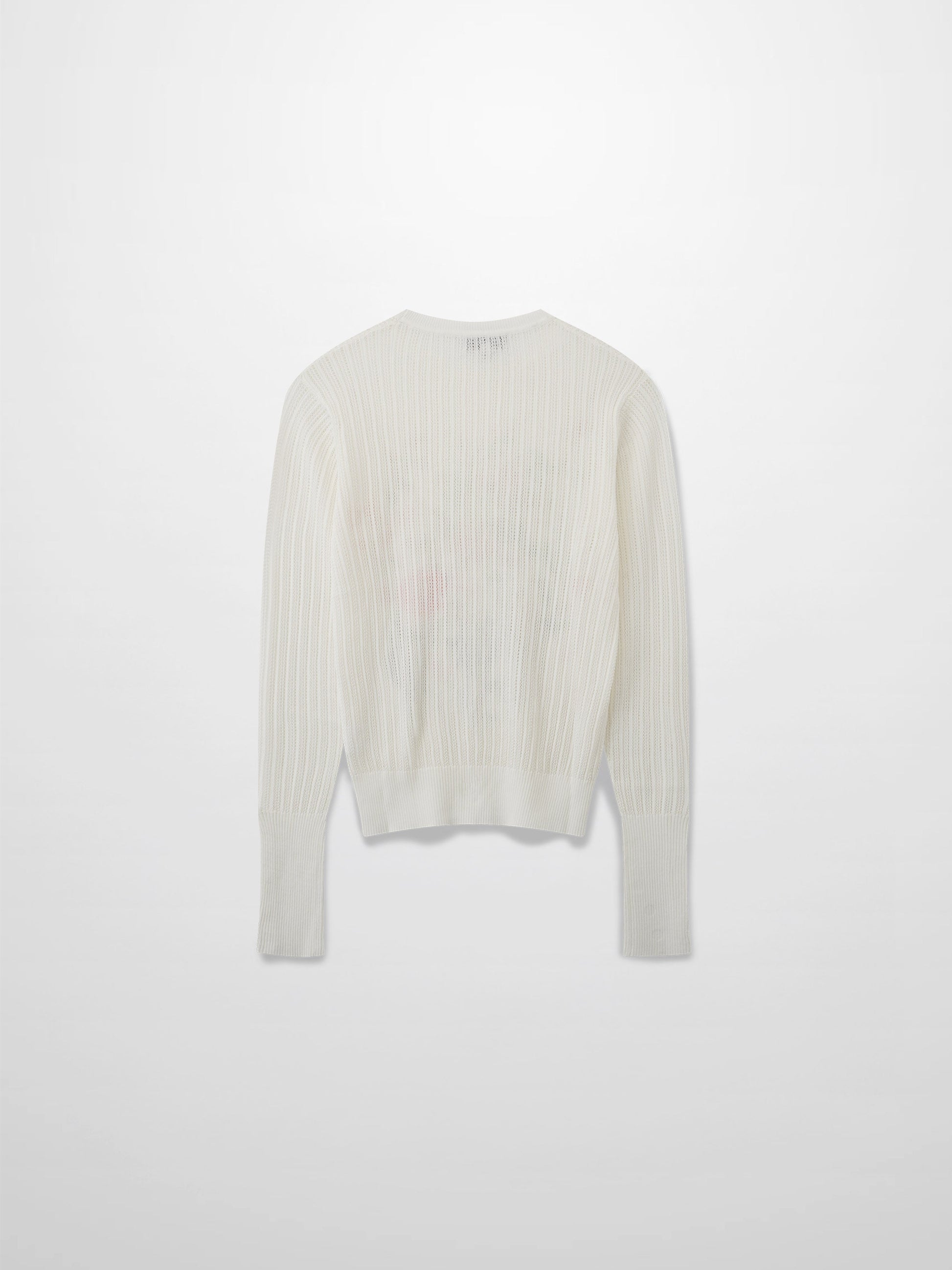 Printed Pointelle Sweater-White-2