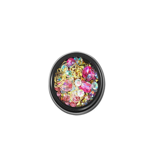 3D Assorted Nail Decals Decoration Nail Art Rhinestones Mix Gem Designs Tips Diy-10