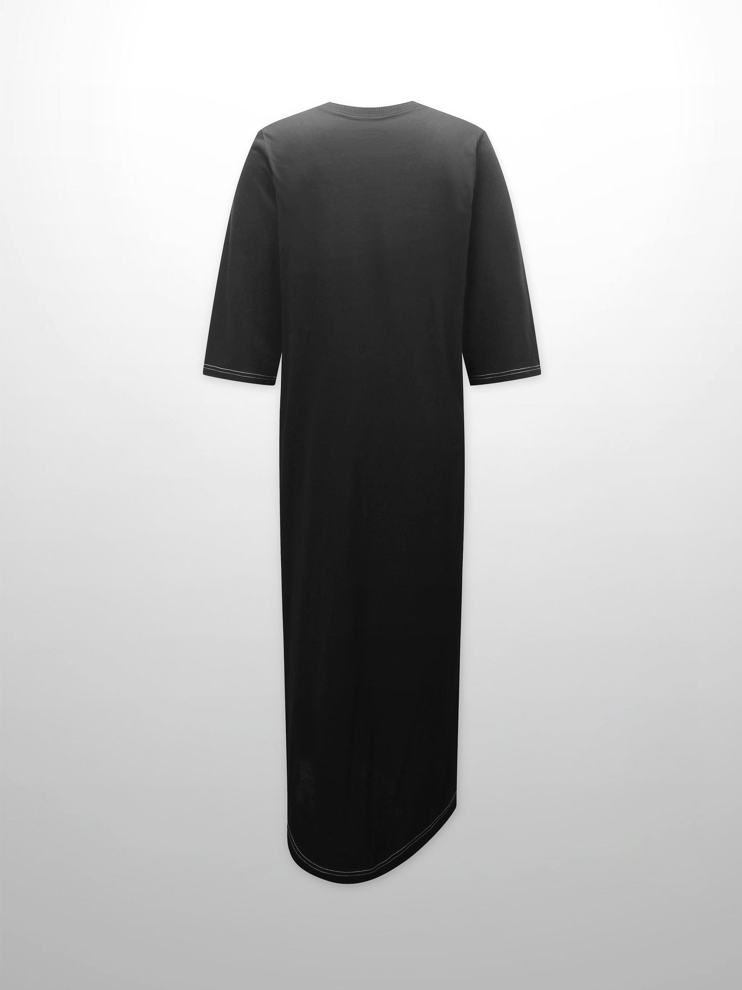 T-Shirt Maxi Dress-Black-1