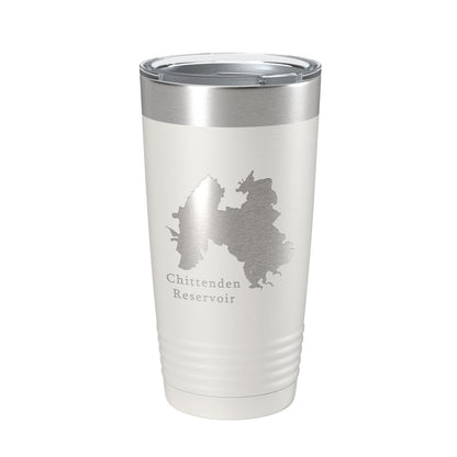 Chittenden Reservoir Tumbler Lake Map Travel Mug Insulated Laser Engraved Coffee Cup Vermont 20 oz-7