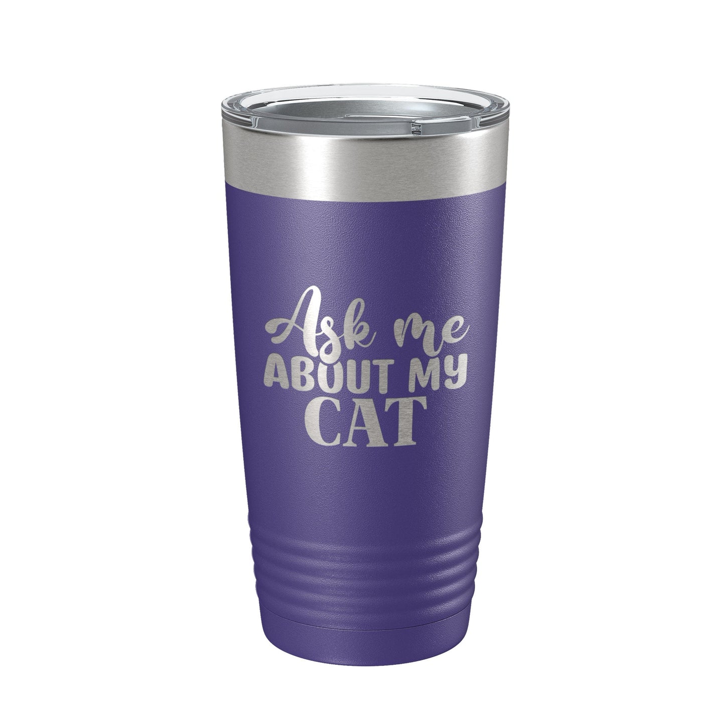 Ask Me About My Cat Tumbler Travel Mug Funny Cat Lover Gift Insulated Laser Engraved Coffee Cup 20 oz-15