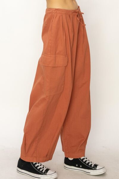 HYFVE Drawstring Cargo Wide Leg Pants-2