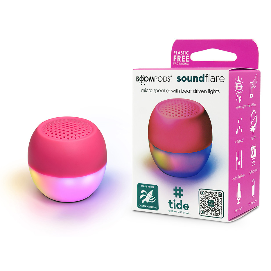 Difuzor portabil, Boompods, Bluetooth, Roz (SFLPIN)-0