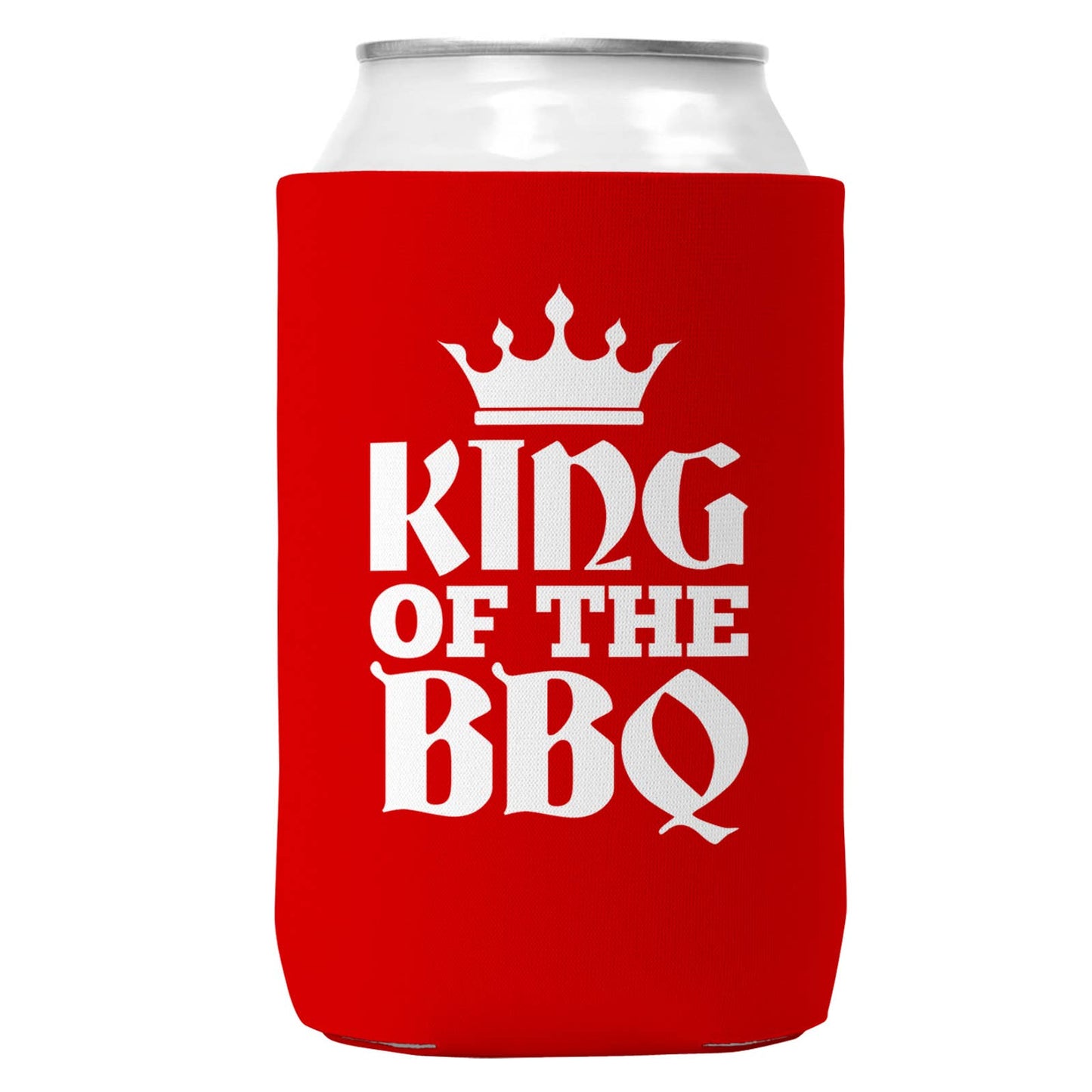 King Of The BBQ Can Coozie/Cooler for 12oz Cans-4