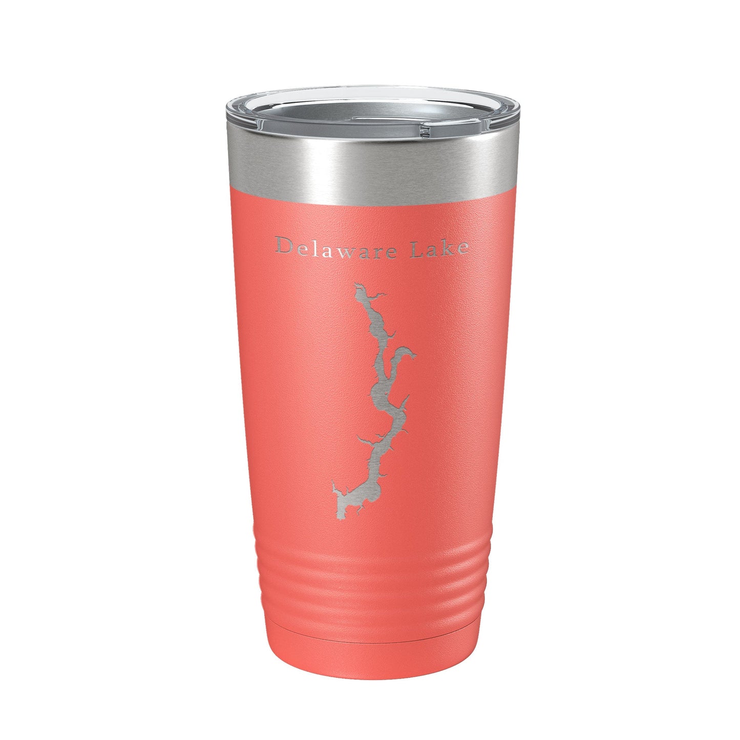 Delaware Lake Map Tumbler Travel Mug Insulated Laser Engraved Coffee Cup Ohio 20 oz-20