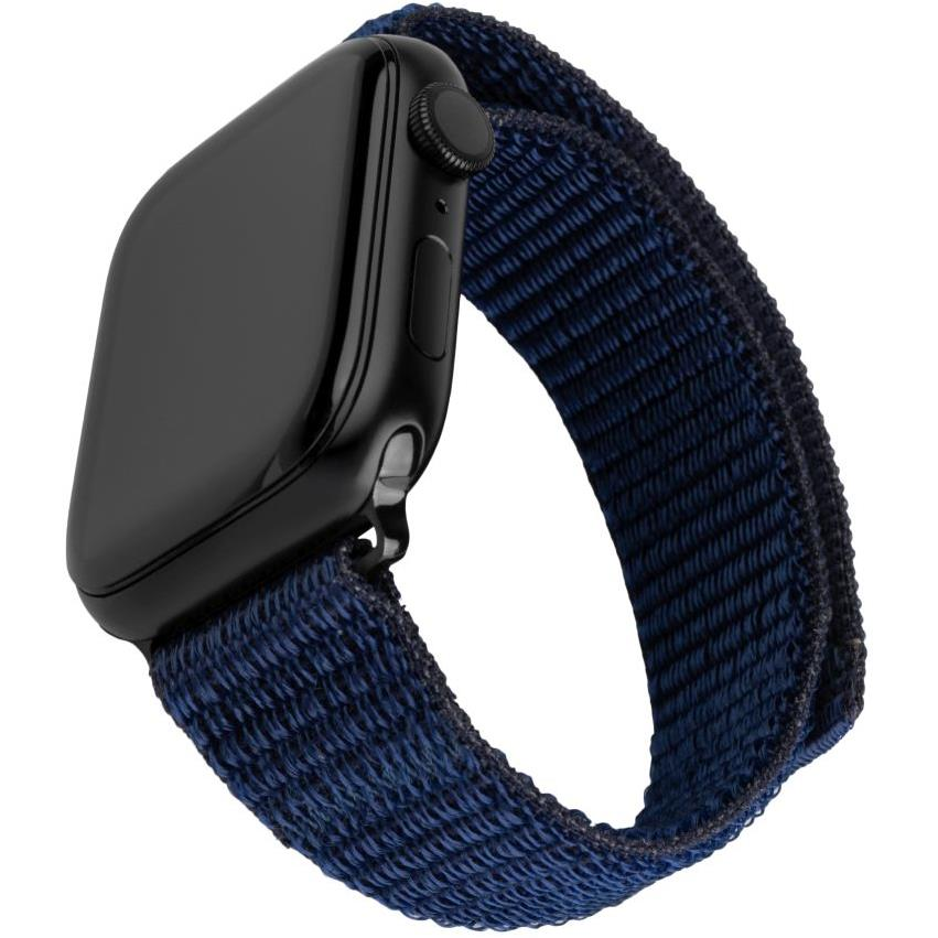Curea de ceas sport din nylon FIXA pentru ceas inteligent Apple Watch 38/40/41 mm, albastru inchis (FIXNST2-436-DBL)-0