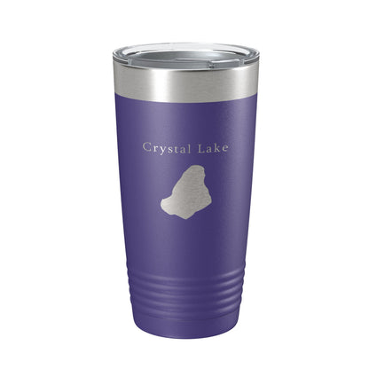Crystal Lake Map Tumbler Travel Mug Insulated Laser Engraved Coffee Cup Massachusetts 20 oz-15