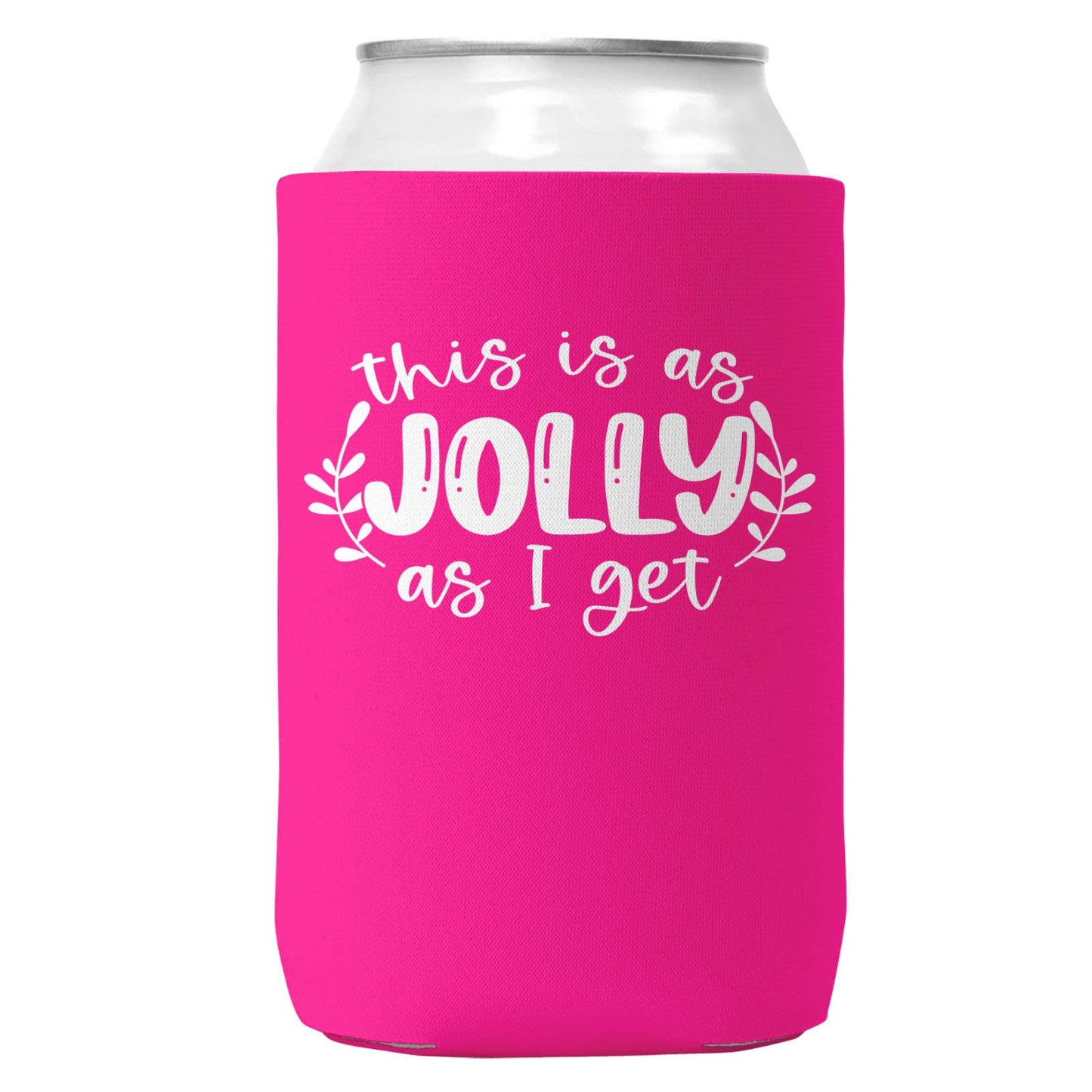As Jolly As I Get Christmas Can Coozie Cooler 12oz Cans-2