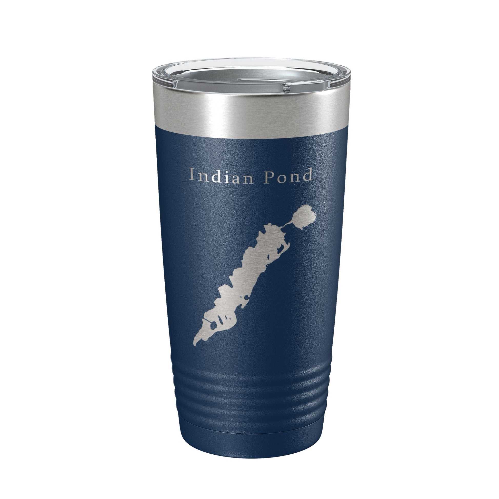 Indian Pond Tumbler Lake Map Travel Mug Insulated Laser Engraved Coffee Cup Maine 20 oz-2