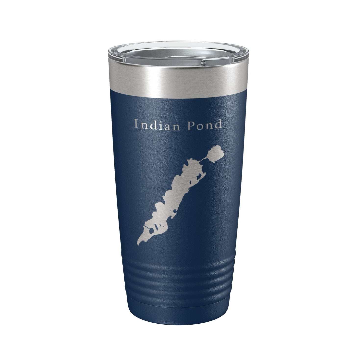 Indian Pond Tumbler Lake Map Travel Mug Insulated Laser Engraved Coffee Cup Maine 20 oz-8