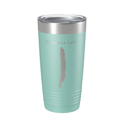 Canadice Lake Map Tumbler Travel Mug Insulated Laser Engraved Coffee Cup New York 20 oz-12