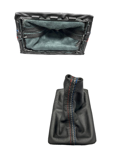 Genuine LEATHER Shift Boot Cover + Frame Fits For Ford Mustang GT 2005 2006 2007 2008 2009-12