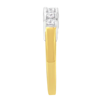 14KT Two Toned Gold 5 Stone Diamond Ring (1 cttw, H-I Color, SI1-SI2 Clarity)-4