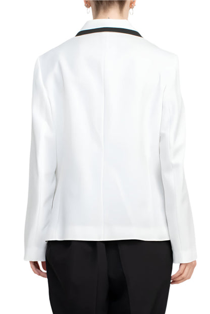 Le Suit Notched Collar One Button Closure Contrast Trim with Matching Pant-3