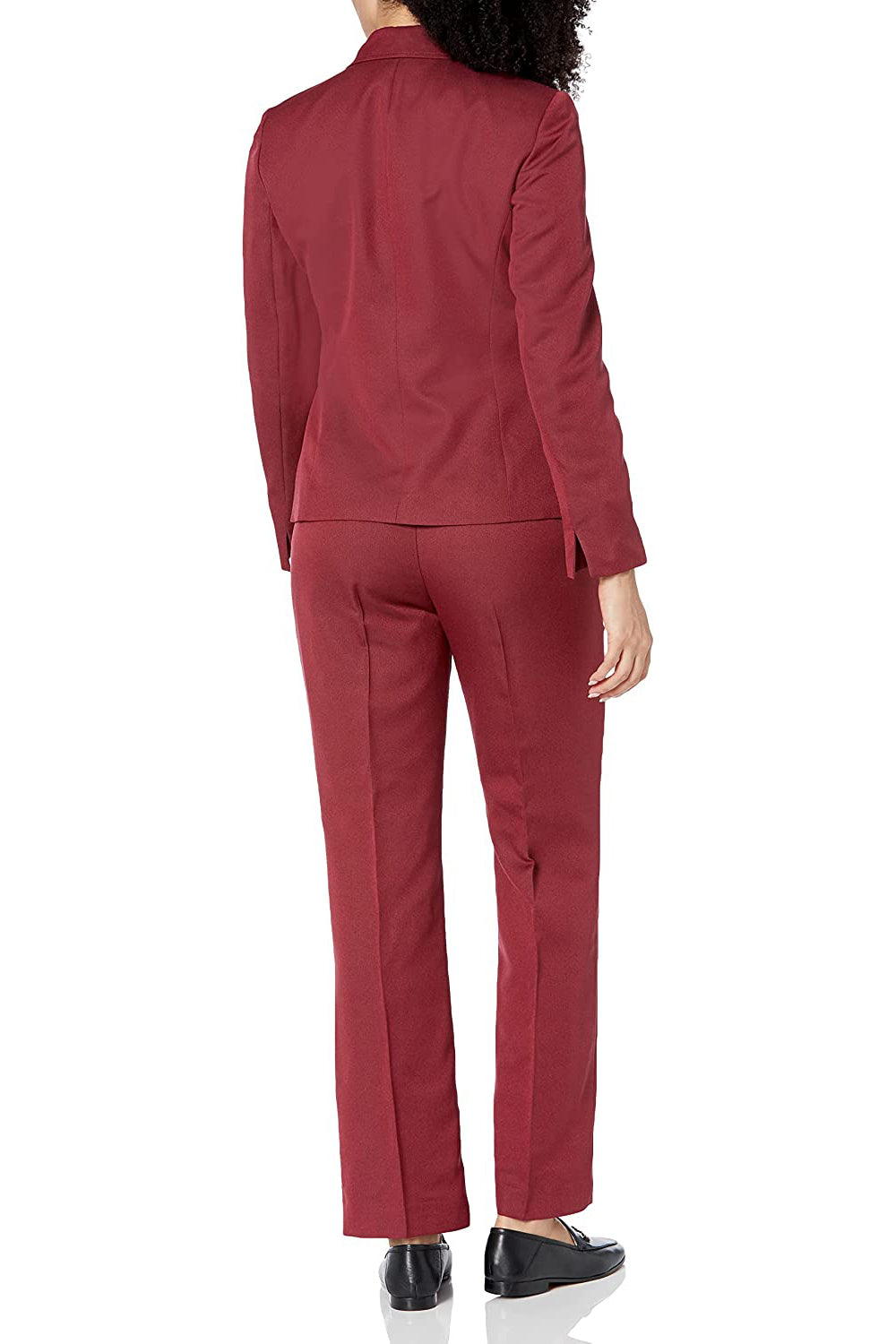 Le Suit Notched Collar 3 Button Closure Long Sleeve Jacket with Mid Waist Zipper Hook & Eye Closure Pant Two Piece Set-1