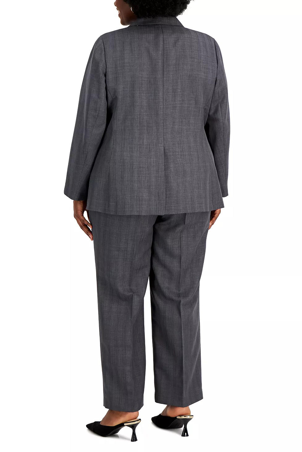 Le Suit Straight-Leg Pantsuit (Plus Size)-1