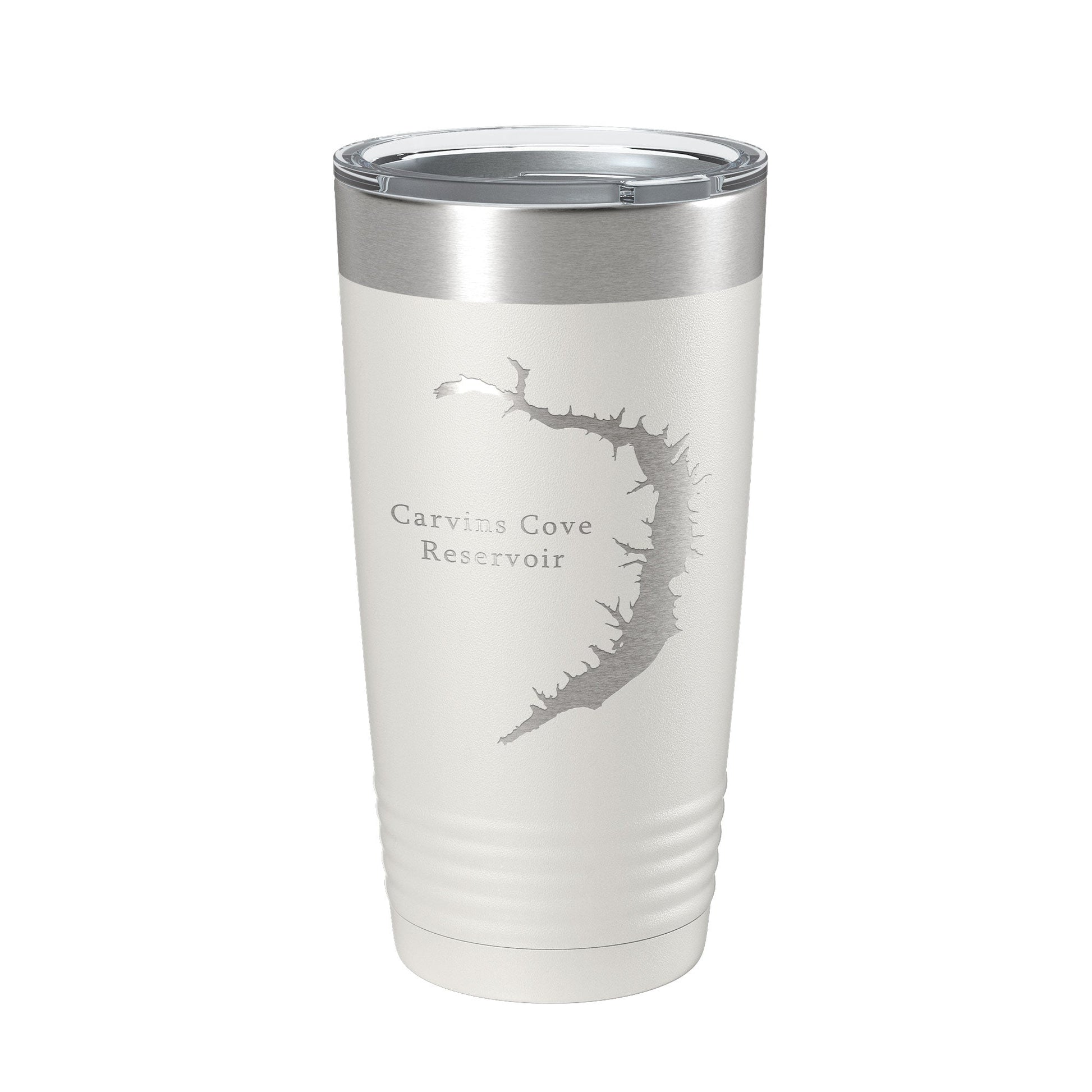Carvins Cove Reservoir Tumbler Lake Map Travel Mug Insulated Laser Engraved Coffee Cup Virginia 20 oz-1