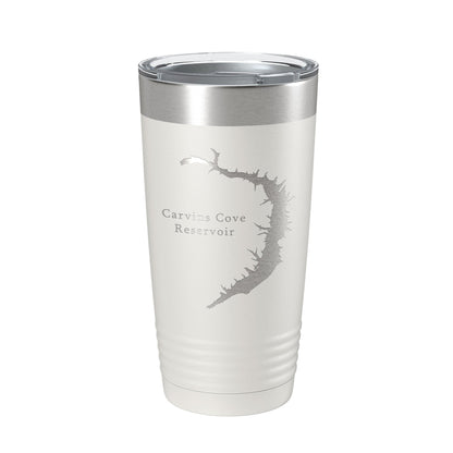 Carvins Cove Reservoir Tumbler Lake Map Travel Mug Insulated Laser Engraved Coffee Cup Virginia 20 oz-7