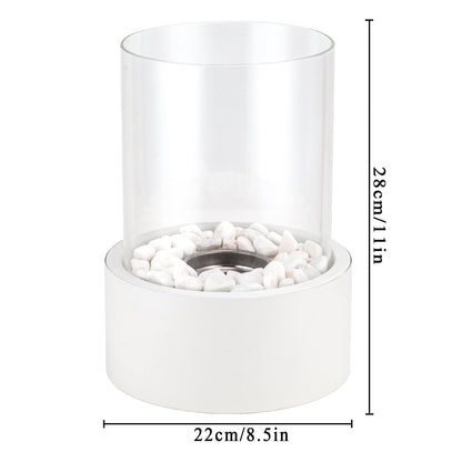 JHY DESIGN 22×28cm XL Tabletop Firepit – Bio Ethanol Ventless, Indoor/Outdoor-2
