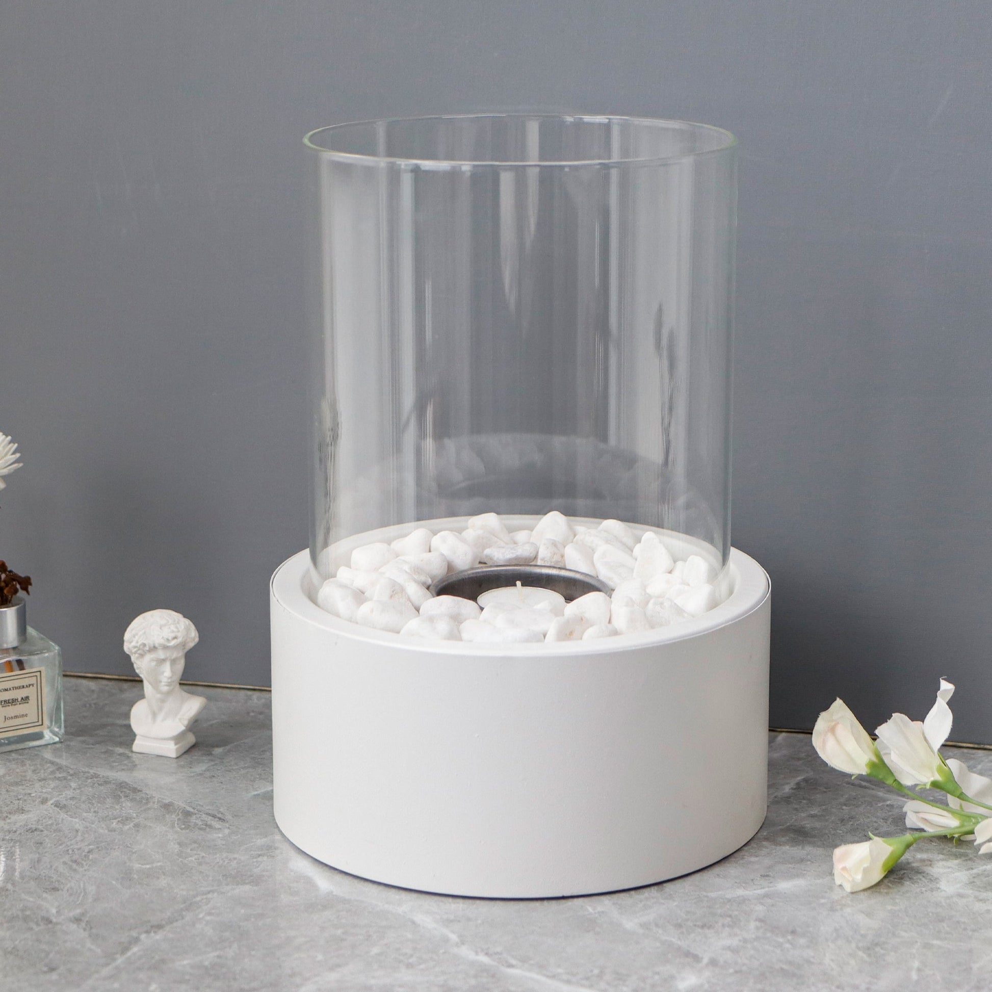 JHY DESIGN 22×28cm XL Tabletop Firepit – Bio Ethanol Ventless, Indoor/Outdoor-3